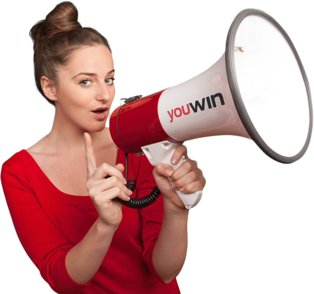 Woman with megaphone